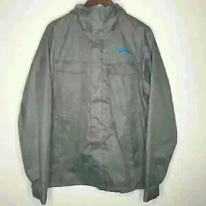 Tri-Mountain Gray Hooded lightweight jacket‎ Sz L